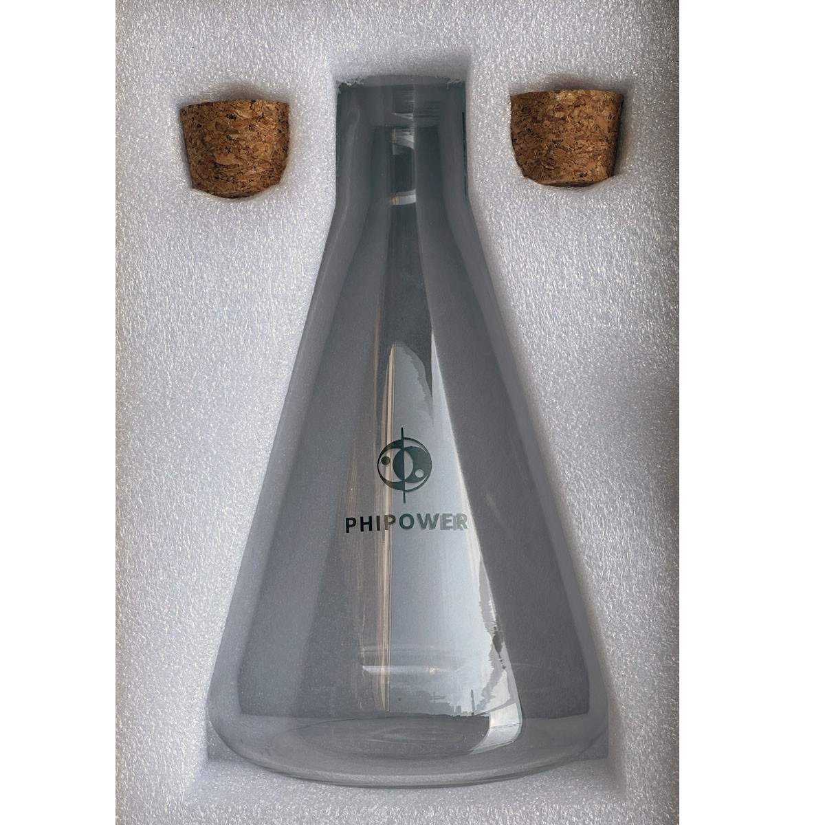 Hand-blown 2-litre borosilicate vortex carafe