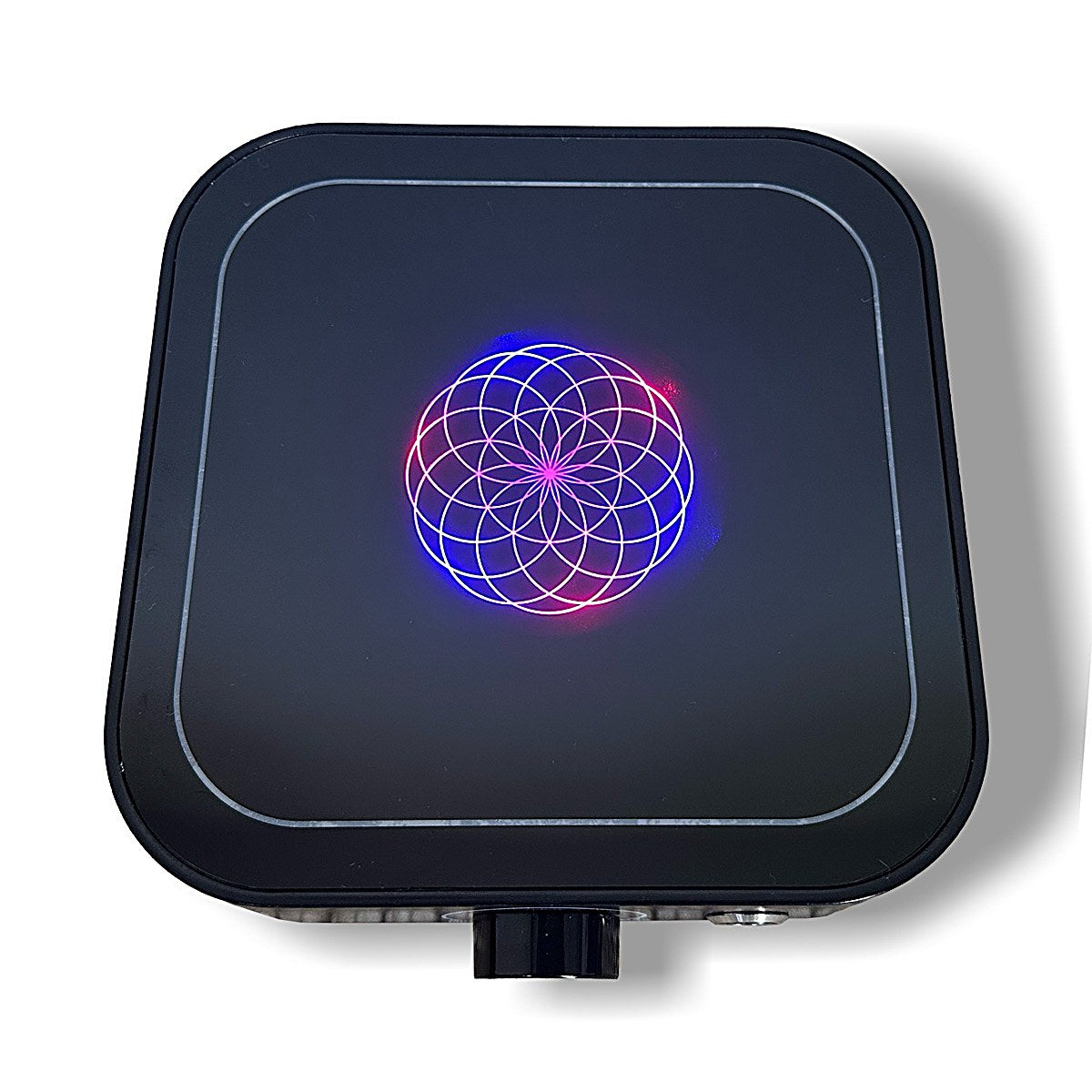 Magnetische roerder met verlicht Lotus of Life-symbool