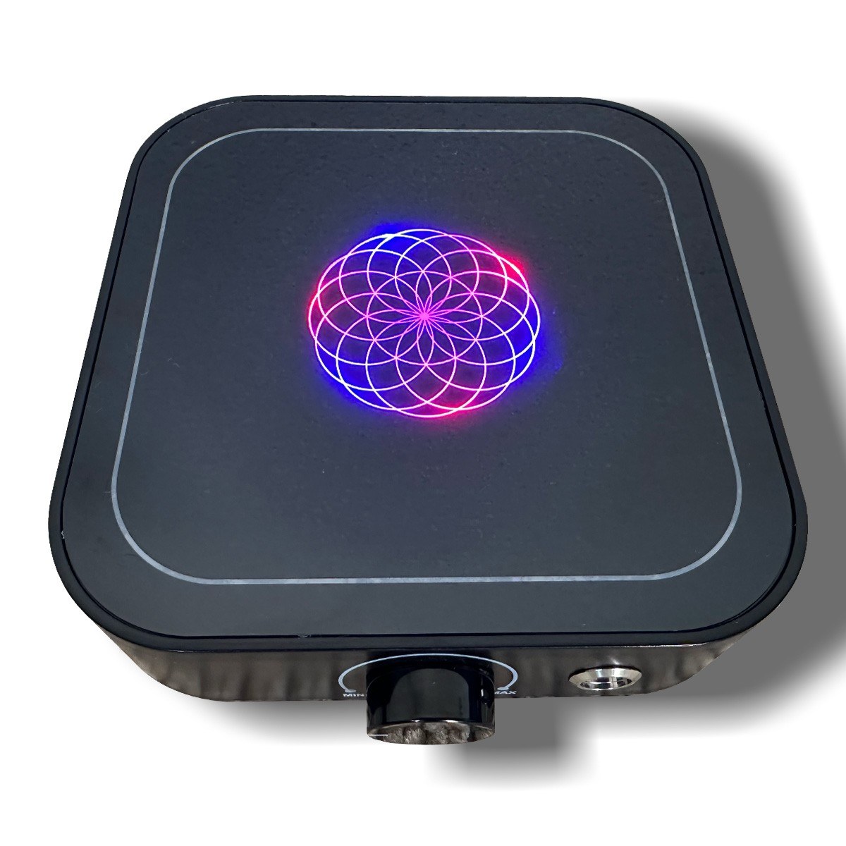 Magnetic stirrer unit with Flower of Life symbol