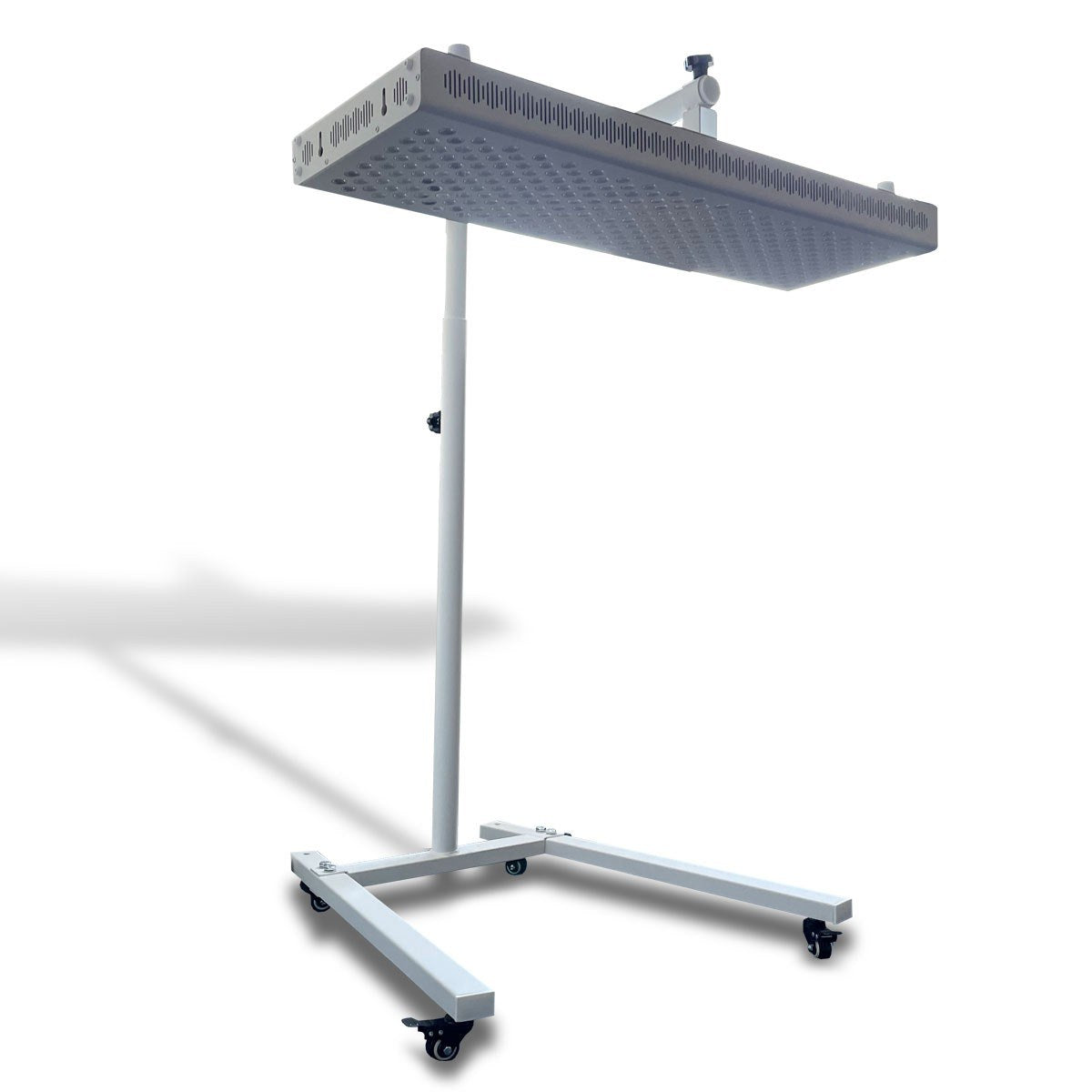 Adjustable rolling stand with red light panels