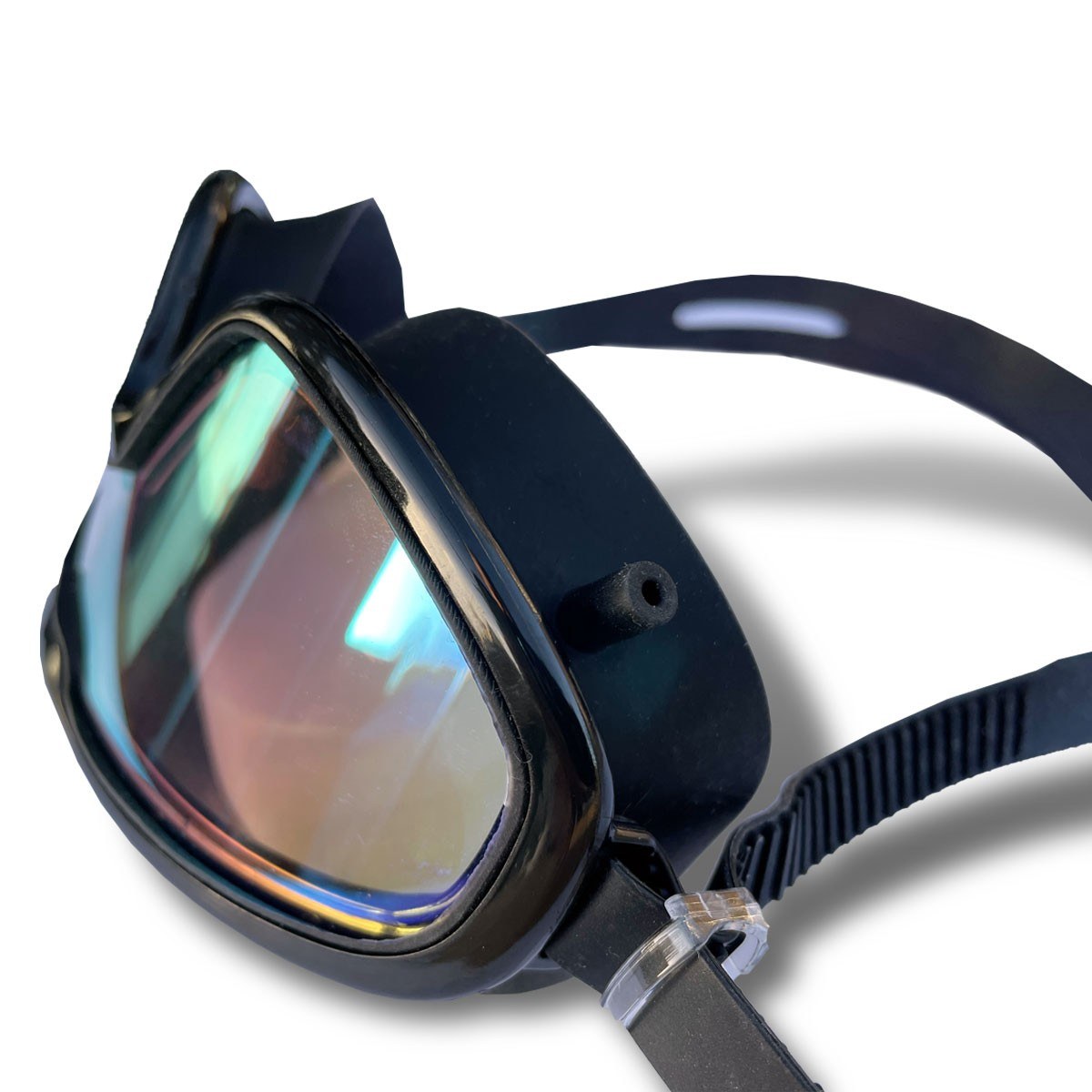 H2 eye and ear glasses connected to the inhalator