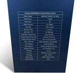 Phipower waterionizer specificatiepaneel op de verpakking