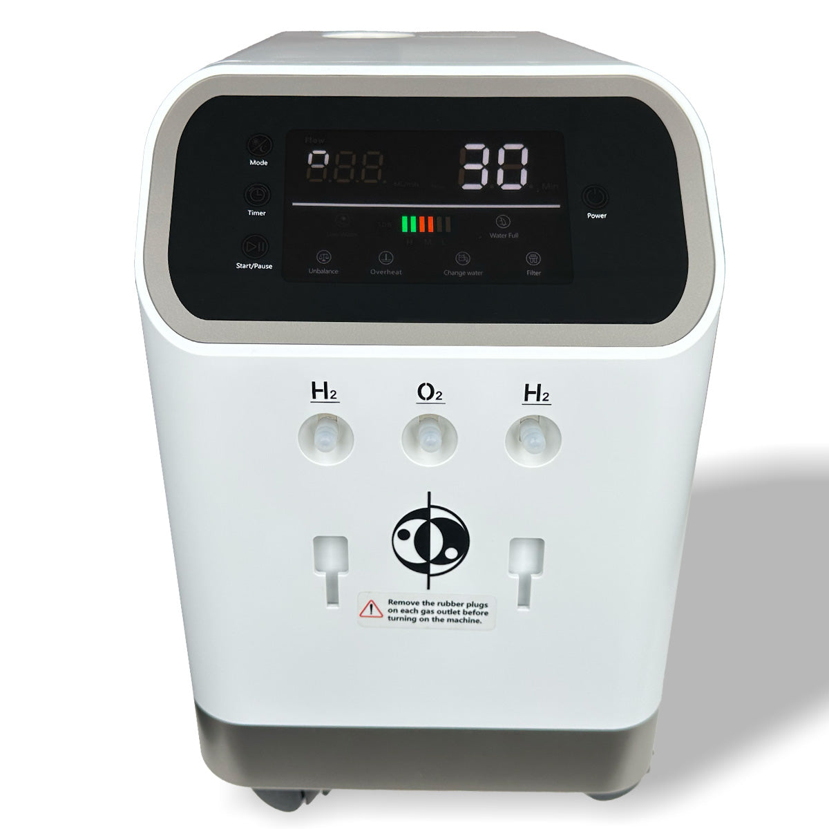 Phipower waterstofinhalator met digitaal display en drie gasuitgangen