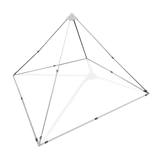 Phipower meditation pyramid kit with aluminium tubes and brass connectors