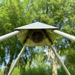 Close-up under the apex of the Phipower meditation pyramid
