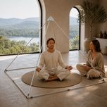 Therapy session inside the Phipower meditation pyramid