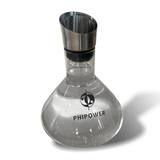 1.6 litre glass vortex carafe with stainless-steel spout